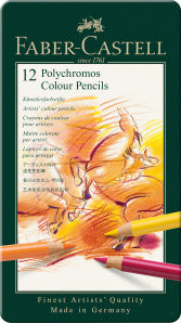 Faber-Castell Polychromos Artists Colour Pencil Tin 12