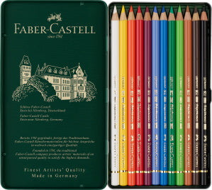 Faber-Castell Polychromos Artists Colour Pencil Tin 12