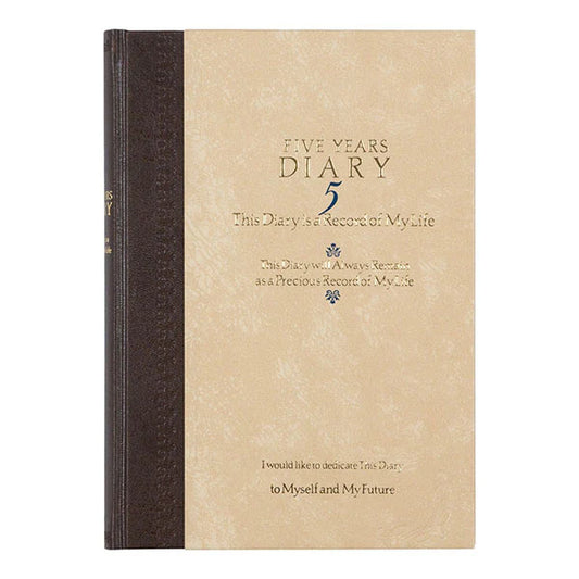 Midori Diary 5 Years Yofu Brown