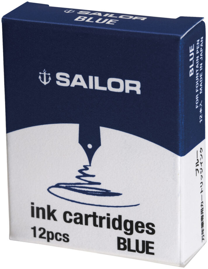 Sailor Jentle Ink Cartridge 12/Box Blue