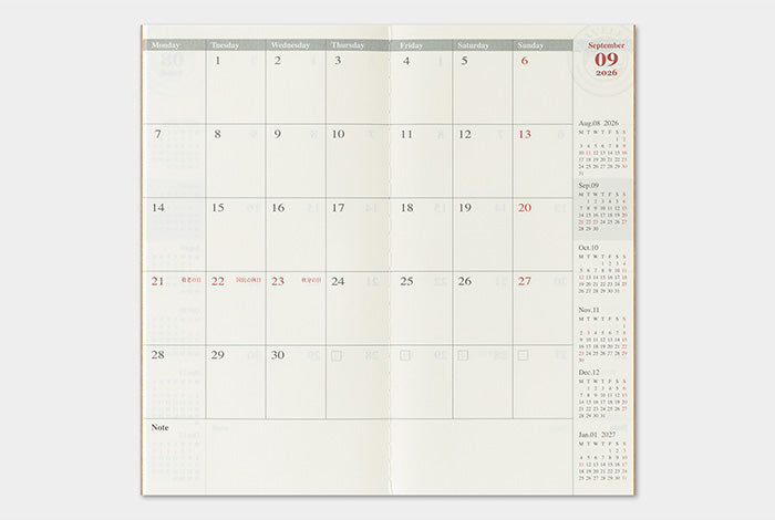 TRC Traveler's 2026 Refill Regular Monthly