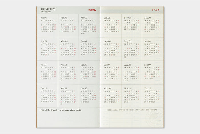 TRC Traveler's 2026 Refill Regular Weekly and Memo