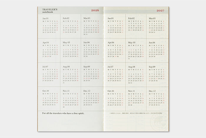 TRC Traveler's 2026 Refill Regular Weekly Vertical
