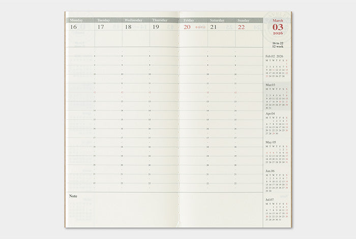 TRC Traveler's 2026 Refill Regular Weekly Vertical