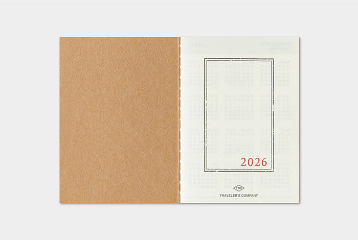 TRC Traveler's Notebook 2026 Refill Passport Monthly