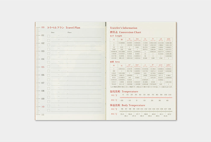 TRC Traveler's Notebook 2026 Refill Passport Monthly