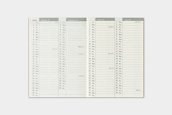 TRC Traveler's 2026 Refill Passport Weekly