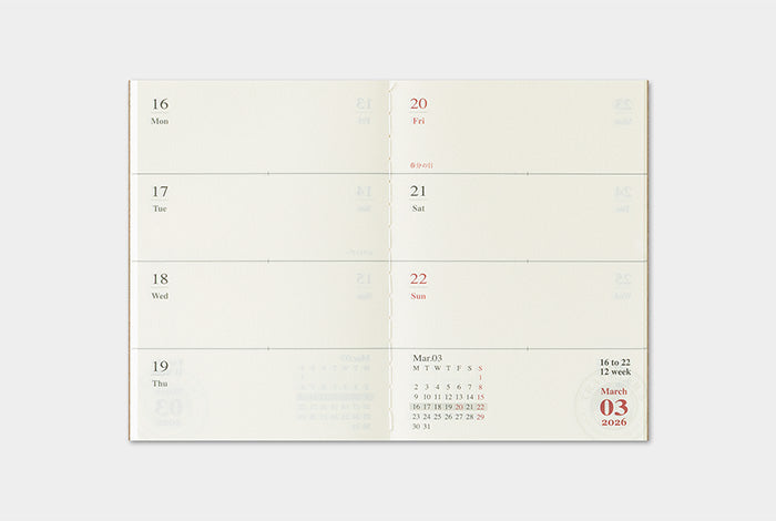 TRC Traveler's 2026 Refill Passport Weekly
