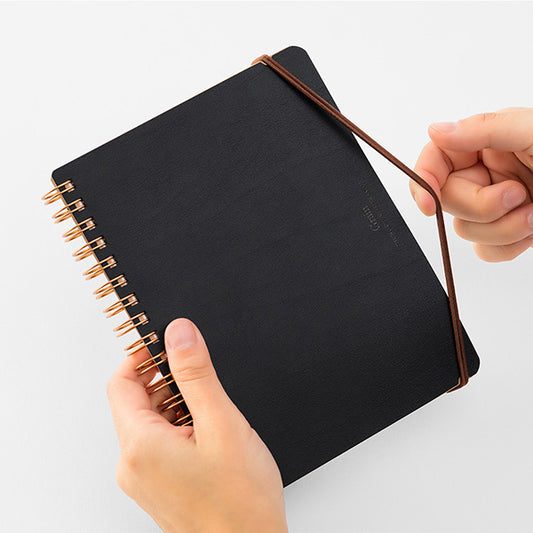 Midori World Meister Grain Notebook B6 Black