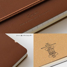 Load image into Gallery viewer, Midori World Meister Grain Notebook B6 Brown
