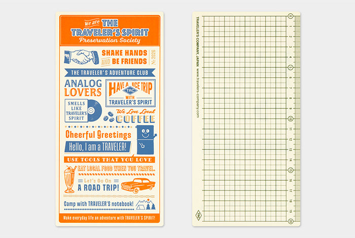TRC Traveler's Notebook 2026 Plastic Sheet Regular