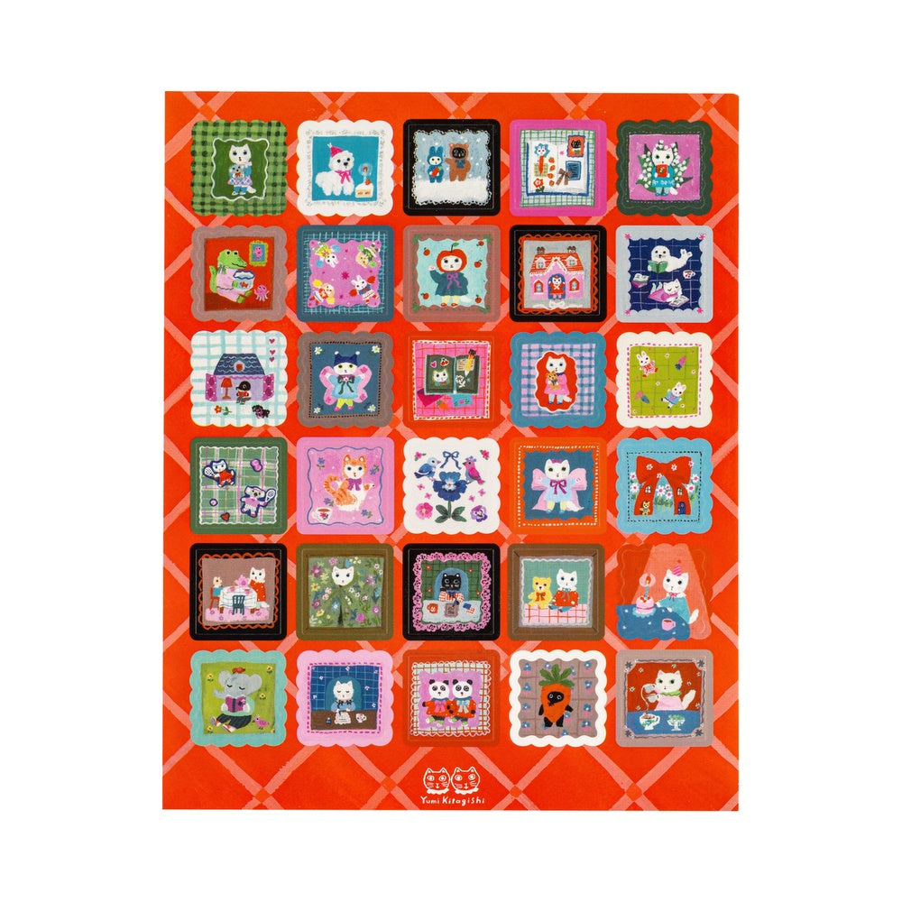 Hobonichi Accessories Yumi Kitagishi: Stickers - Daily Life of White Cat