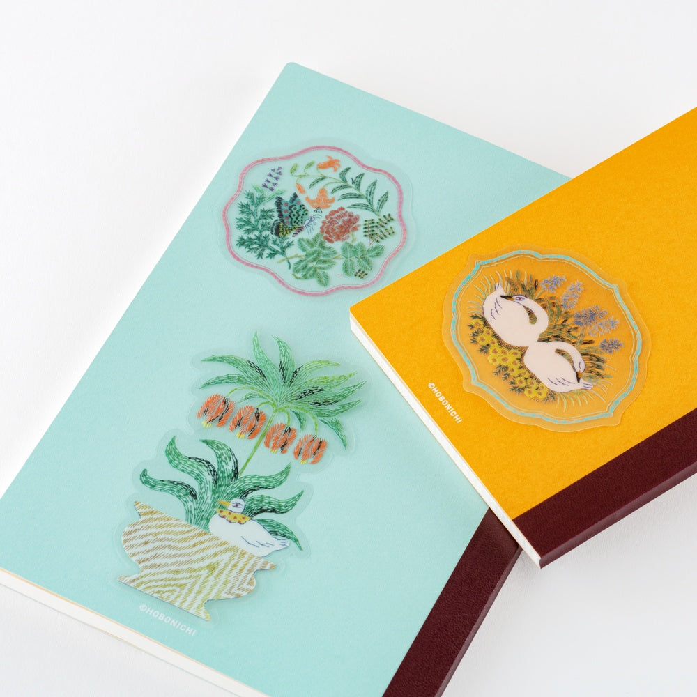 Hobonichi Accessories iyo okumi: Transparent Embroidery Sticker Set - My Garden
