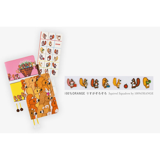 Hobonichi Accessories Plus x Hobonichi: Deco Rush - Squirrel Squadron by 100%ORANGE