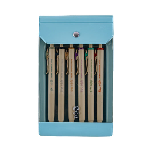 Hobonichi  TSUKI no IRO: Uniball One - July-Dec Pen Set with Case
