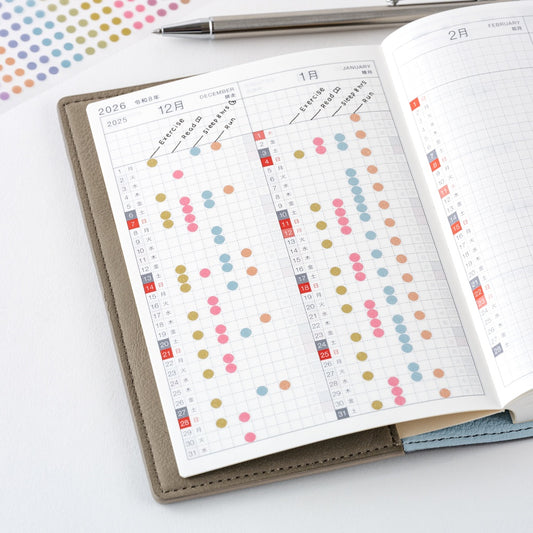 Hobonichi Accessories TSUKI no IRO: Stickers Transparent Dot  (3.5mm)