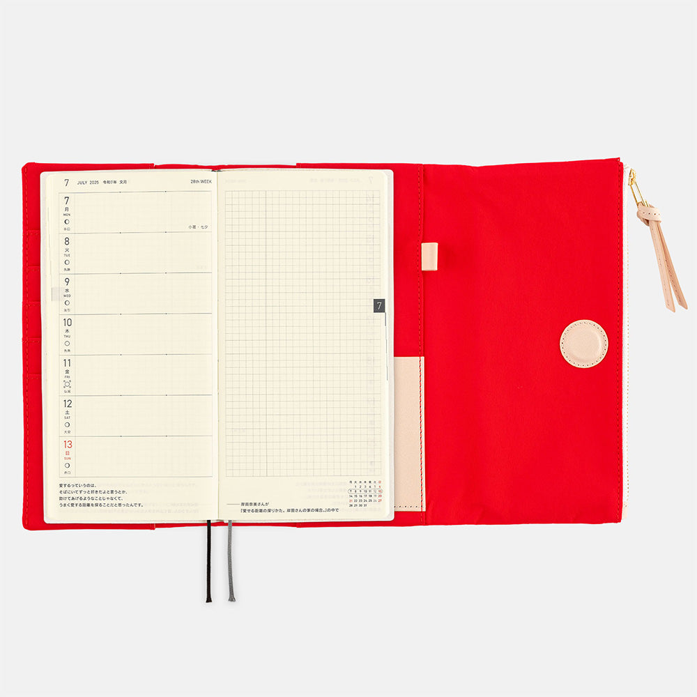 Hobonichi Cover Tragen Red