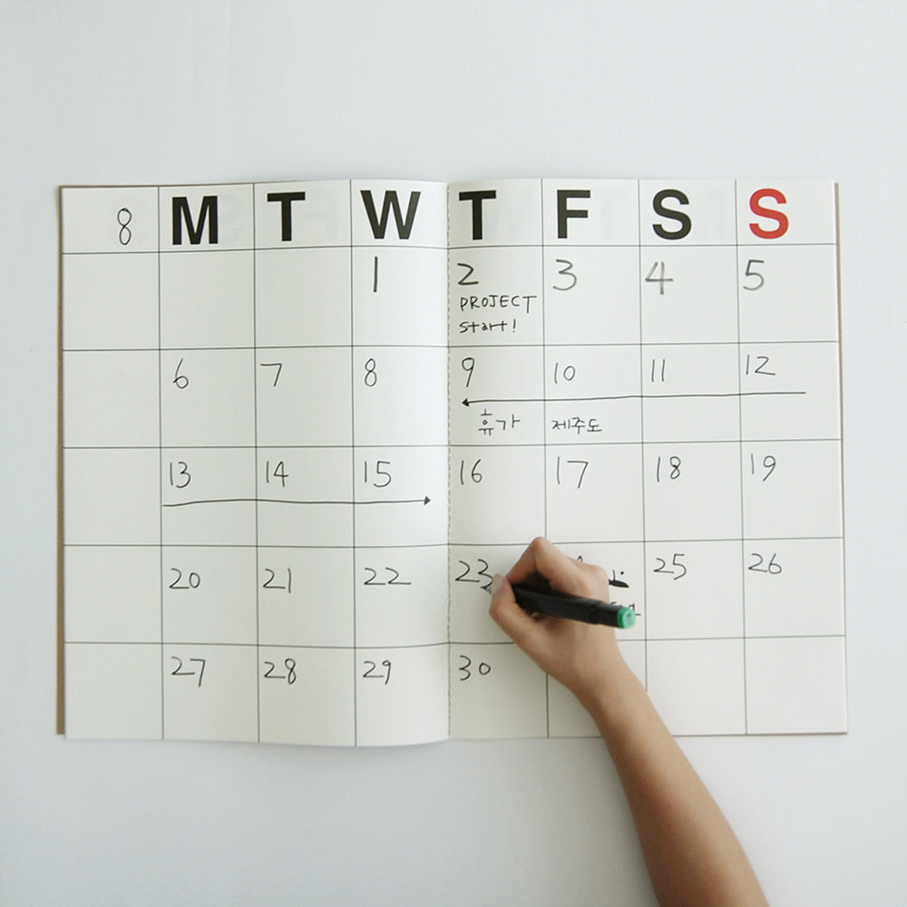 JStory Monthly Planner Big Kraft/Black