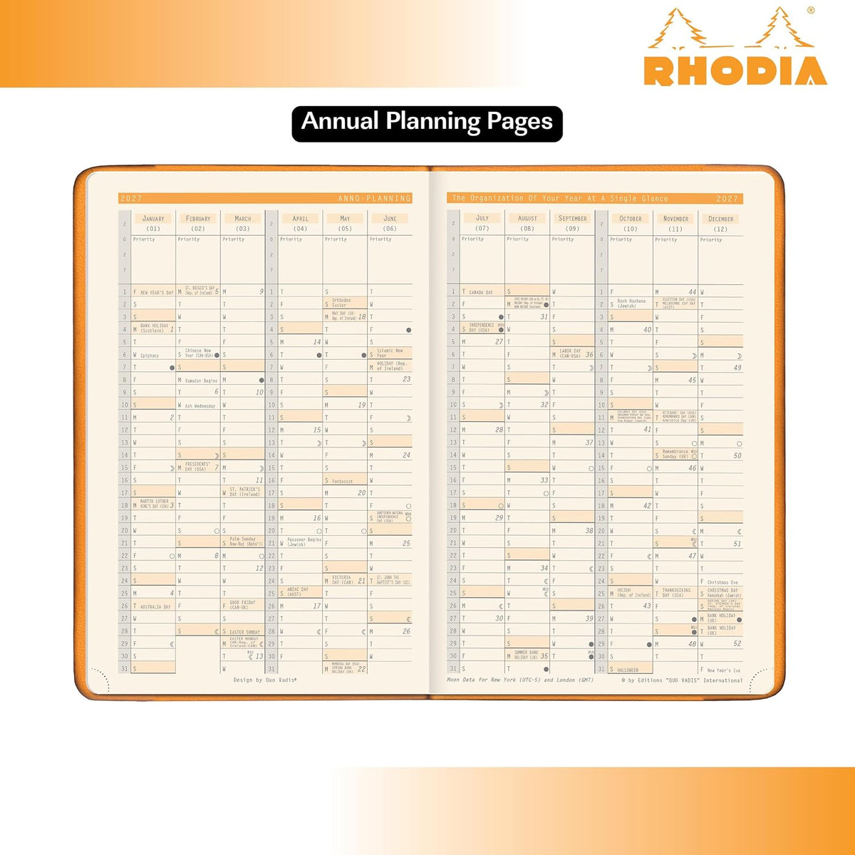 Rhodia Planner 2027 A5 Horizontal Grid