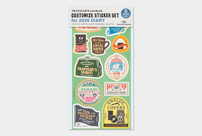 TRC Traveler's Notebook 2026 Customized Sticker Set Regular