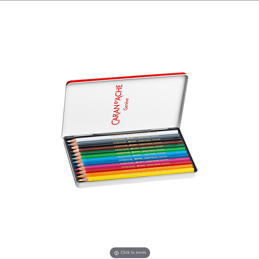 Caran D’Ache Colour Pencils Swisscolor Aqauarelle tin of 12