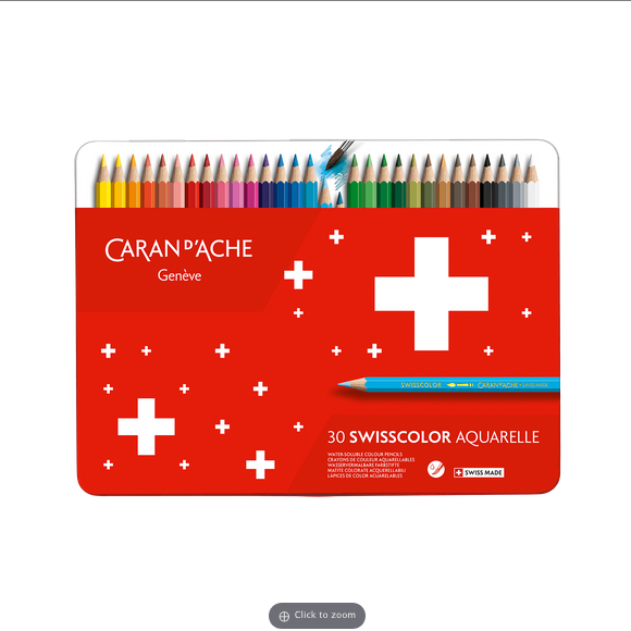 Caran D’Ache Colour Pencils Swisscolor Aquarelle, box of 30