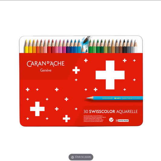 Caran D’Ache Colour Pencils Swisscolor Aquarelle, box of 30