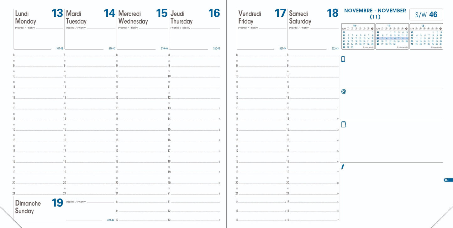 Quo Vadis 2025 Annual Planner Refills