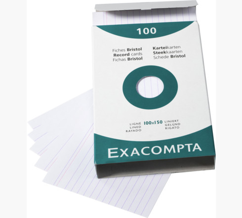 Exacompta Bristol Cards 100x150