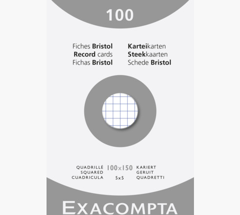 Exacompta Bristol Cards 100x150
