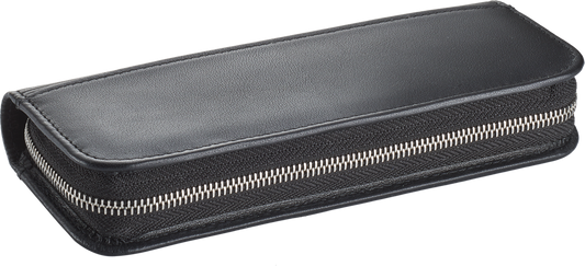 Lamy Zippered Leather Double Pen Case, Black