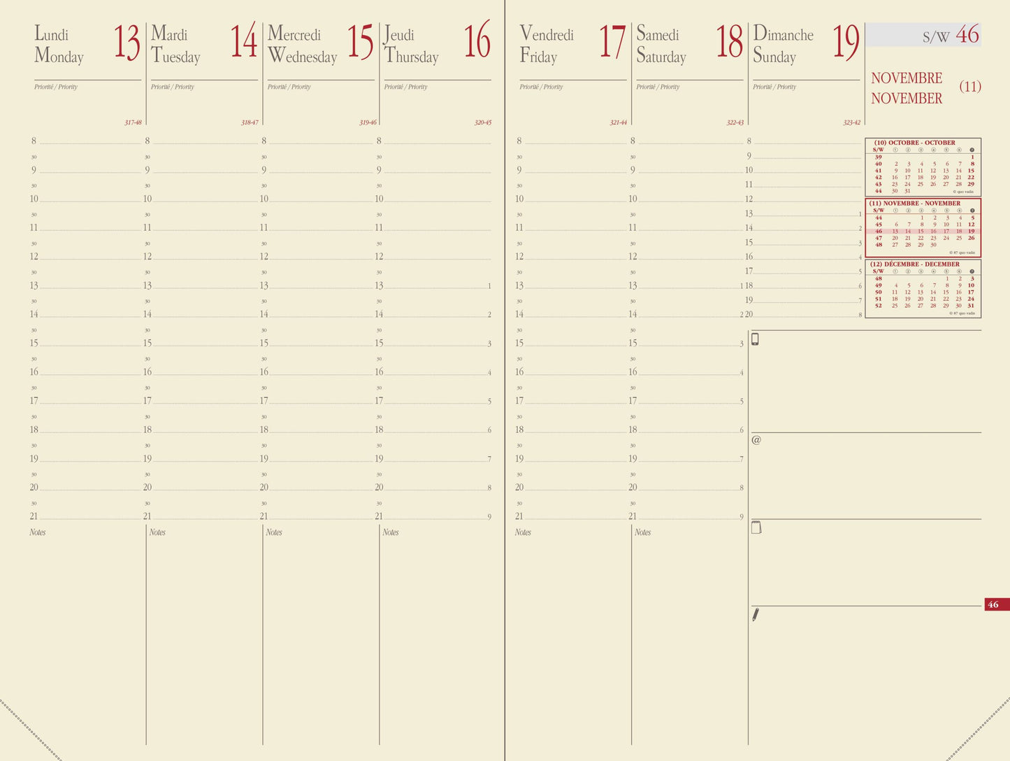 Quo Vadis 2025 Annual Planner Refills