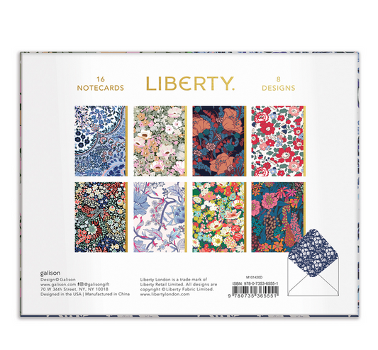 Liberty Floral Notecards Box of 16