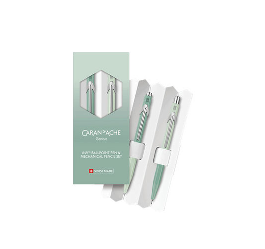 Caran D'Ache 849 Ballpoint/844 Mechanical Pencil 0.5 mm Misty Forest Set
