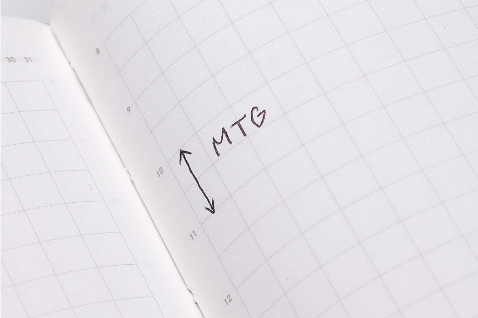 Stalogy 1/2 Year Notebook B6 Landscape Grid