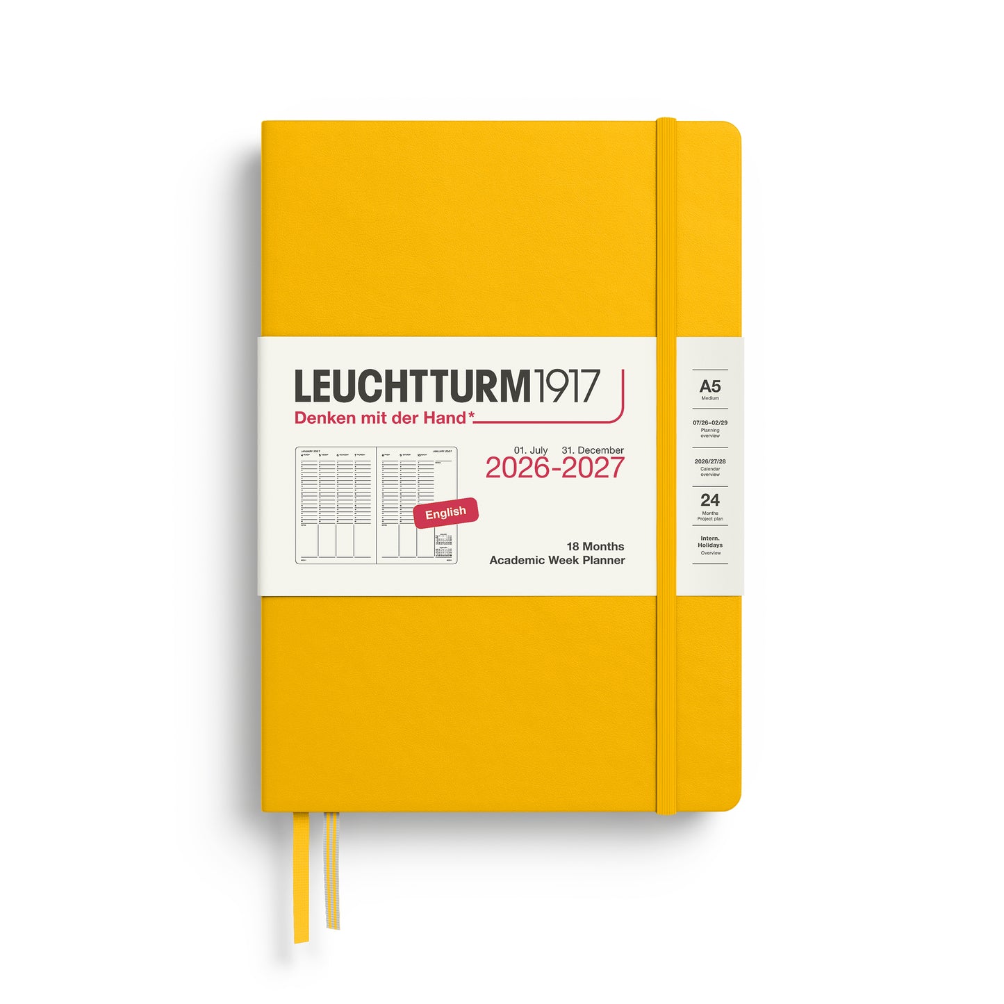 Leuchtturm 2026-2027 18M Week Planner A5 Hardcover