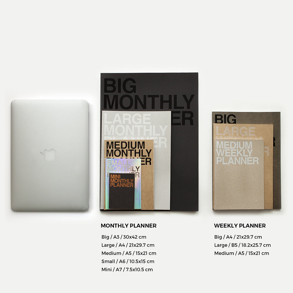 JStory Monthly Planner Large Kraft/Black