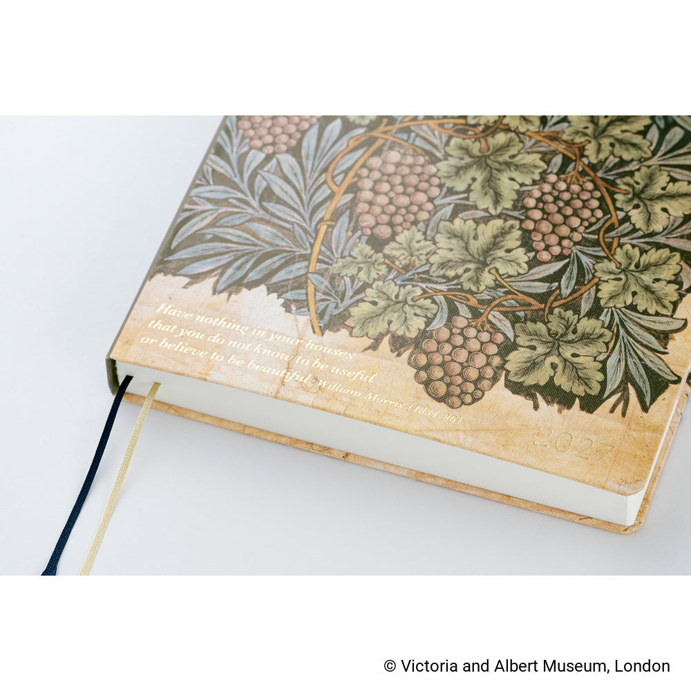 Hobonichi 2027 Planner HON A5 English V&A Series: Vine