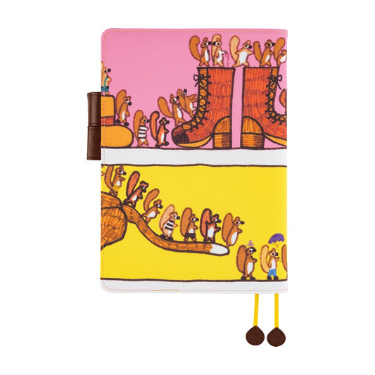 Hobonichi A5 Cover 100%ORANGE: Where’s the Squirrel Going