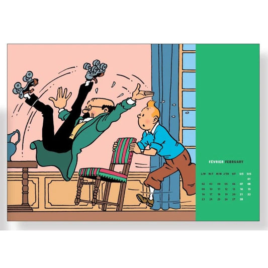 Tintin 2026 Notebook Calendar A5 15x21cm