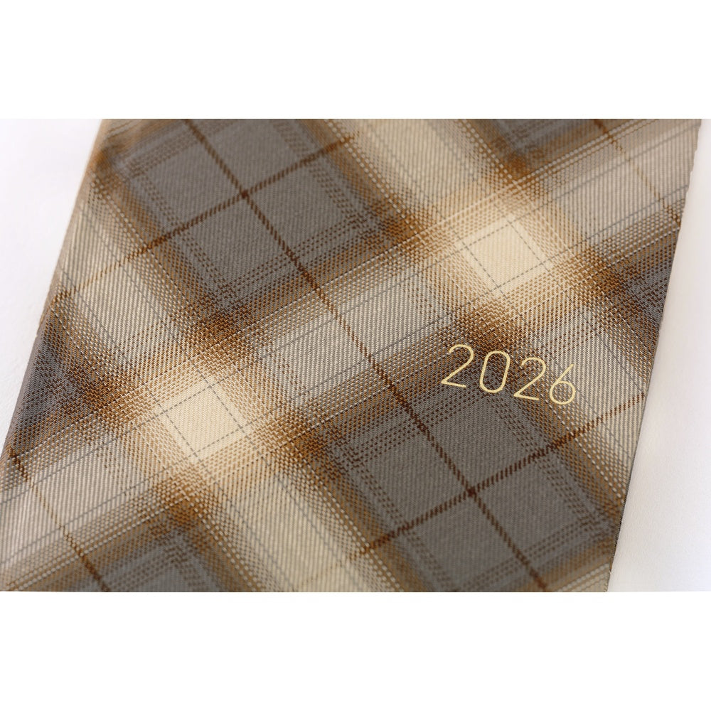 Hobonichi Planner Weeks 2026 ENG Shirt Fabric: Foggy Plaid