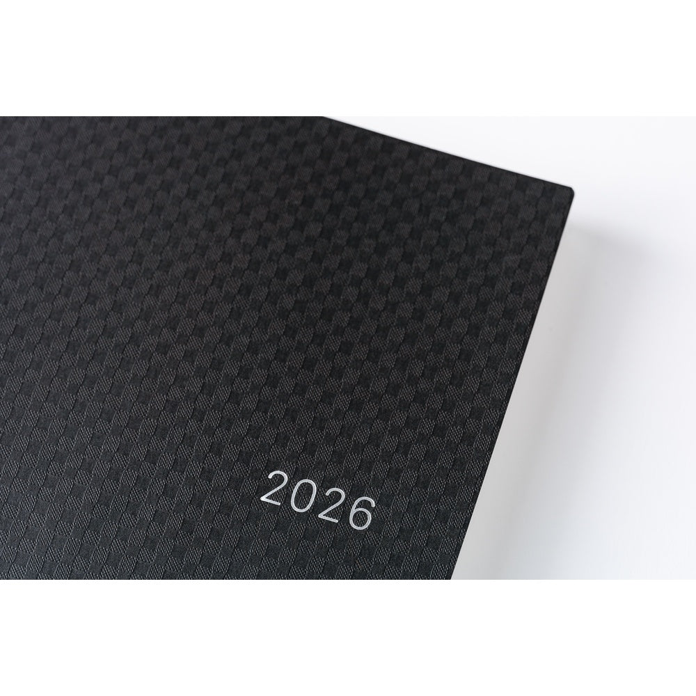 Hobonichi 2026 Planner HON A5 Cousin Paper Series: Black Gingham