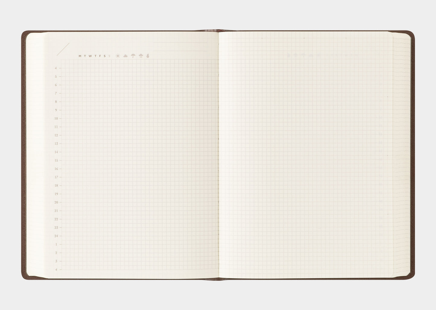 Midori Hibino Free Diary A6 Ivory
