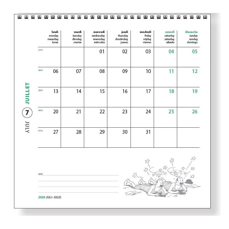 Tintin 2026 Wall Calendar