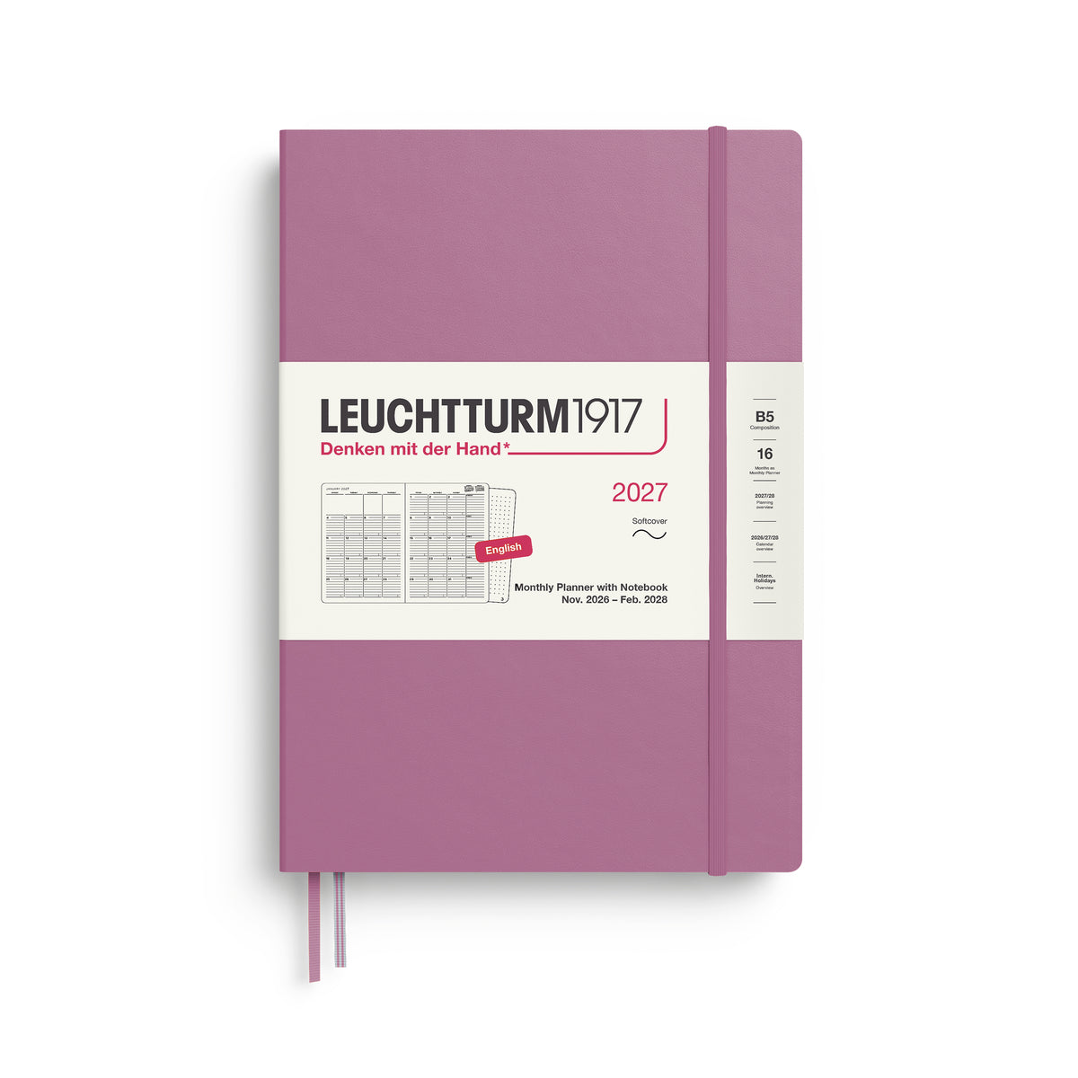 Leuchtturm 2026-2028 16M Monthly Planner & Notebook B5 Softcover