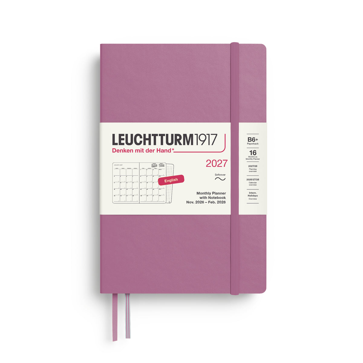 Leuchtturm 2026-2028 16M Monthly Planner & Notebook B6+ Softcover