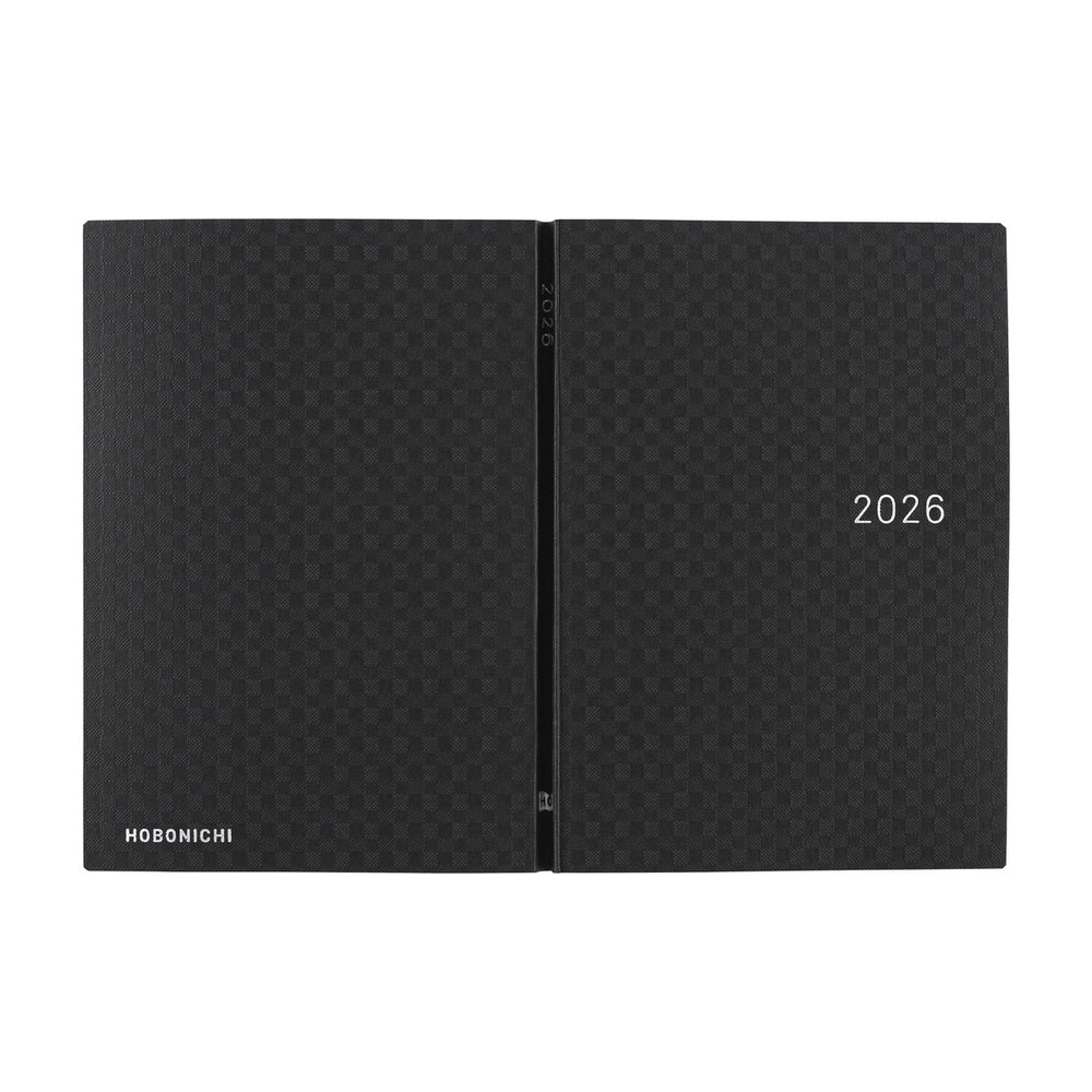 Hobonichi 2026 Planner HON A6 English Paper Series: Black Gingham