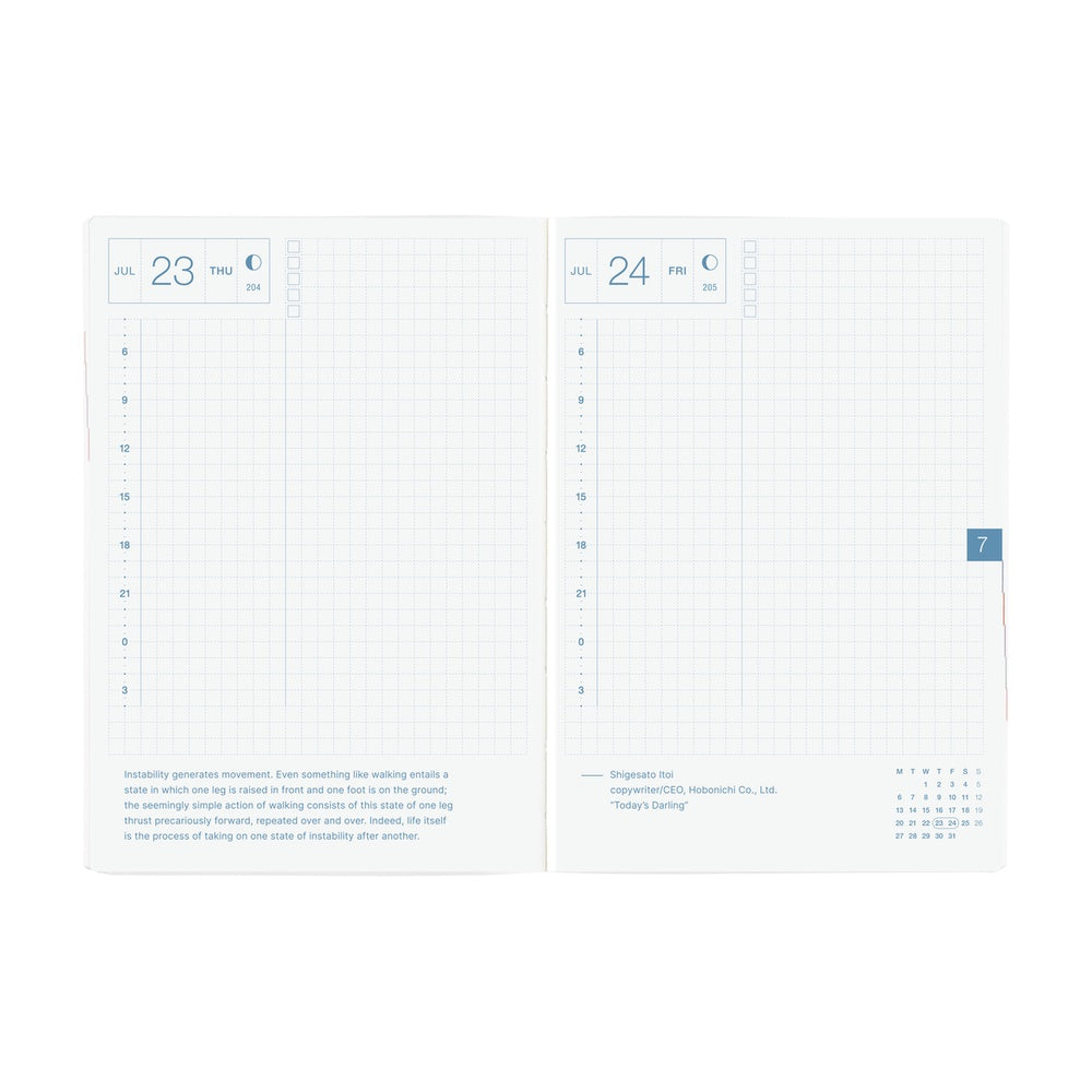 Hobonichi 2026 Planner HON A6 English Paper Series: Black Gingham