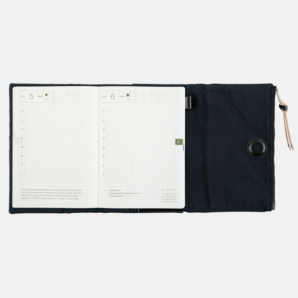 Hobonichi Planner Cover Tragen Black