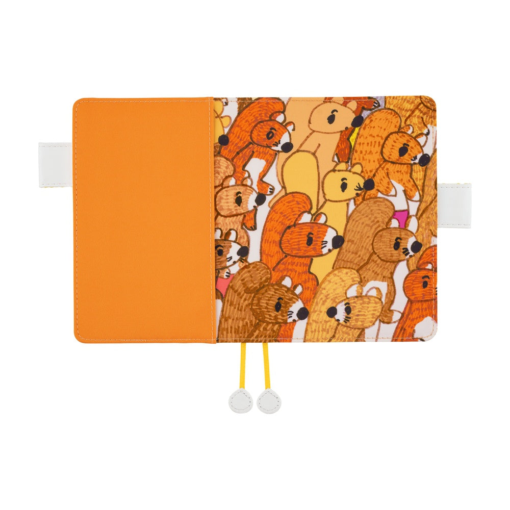 Hobonichi Cover A6 100% ORANGE: Squirrel Squadron